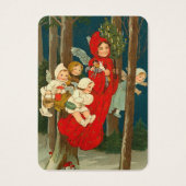 ヴィンテージクリスマス妖精の国ギフトラベル (正面)