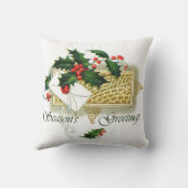 ヴィンテージクリスマス季節のごあいさつ クッション (裏面)