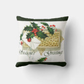 ヴィンテージクリスマス季節のごあいさつ クッション (裏面)