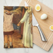 ヴィンテージクリスマス宗教的出生wベビーイエス キッチンタオル (四つ折り)