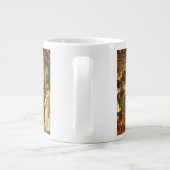 ヴィンテージクリスマス宗教的出生wベビーイエス ジャンボコーヒーマグカップ (裏面)