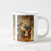 ヴィンテージクリスマス宗教的出生wベビーイエス ジャンボコーヒーマグカップ (右)