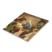 ヴィンテージクリスマス宗教的出生wベビーイエス タイル (側面)