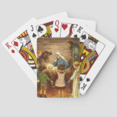 ヴィンテージクリスマス宗教的出生wベビーイエス トランプ (裏面)