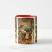 ヴィンテージクリスマス宗教的出生wベビーイエス マグカップ (中央)