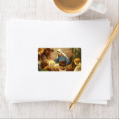 ヴィンテージクリスマス宗教的出生wベビーイエス ラベル (インサイチュ)