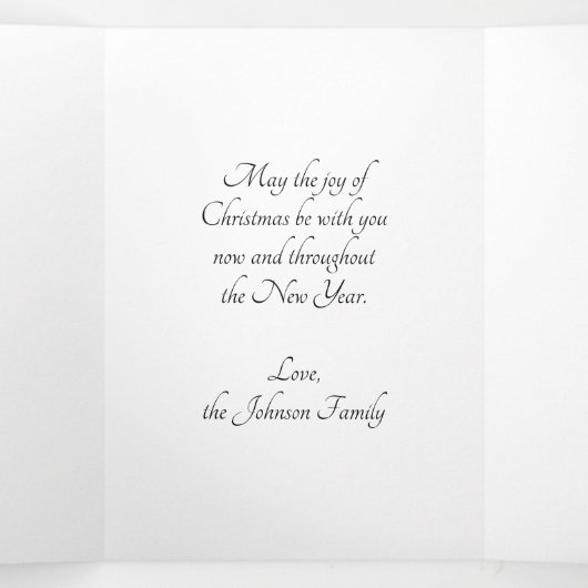 ヴィンテージクリスマス宗教的出生wベビーイエス 三つ折りクリスマスカード (内部中)