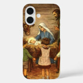 ヴィンテージクリスマス宗教的出生wベビーイエス Case-Mate iPhoneケース (裏面)