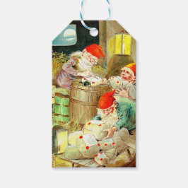 ヴィンテージクリスマス小人 ギフトタグ
