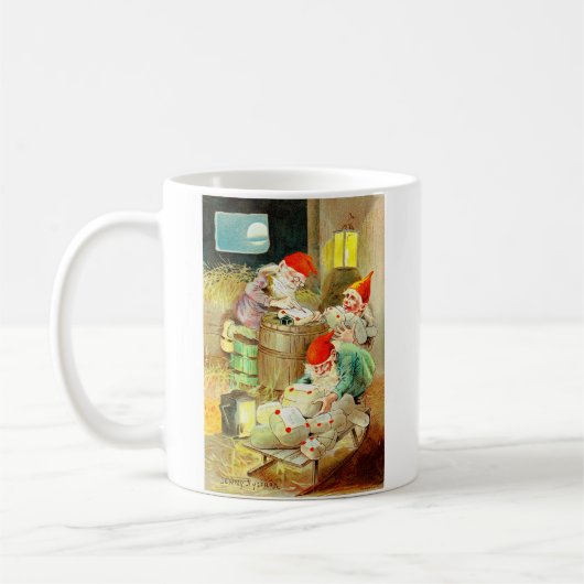 ヴィンテージクリスマス小人 コーヒーマグカップ (左)