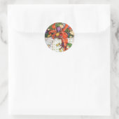 ヴィンテージクリスマス小妖精や小人ギフトラッピング ラウンドシール (バッグ)