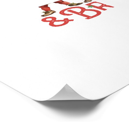 ヴィンテージクリスマス小妖精や小人サンタリトルヘルパー ポスター (角)