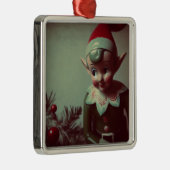 ヴィンテージクリスマス小妖精や小人レトロクリスマス メタルオーナメント (右)