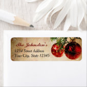 ヴィンテージクリスマス差出人住所ラベル ラベル (インサイチュ)