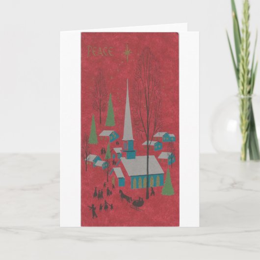 ヴィンテージクリスマス平和 シーズンカード (正面)