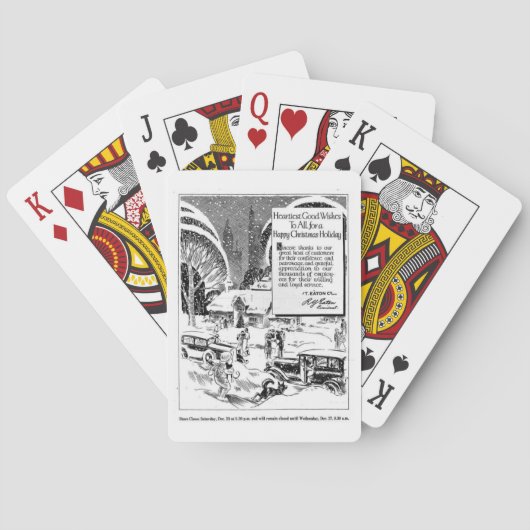 ヴィンテージクリスマス広告トランプ トランプ (裏面)