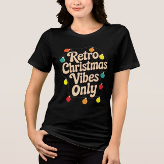 ヴィンテージクリスマス引用デザイン - レトロホリデー トライブレンドTシャツ
