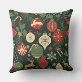 ヴィンテージクリスマス応援パターン クッション (裏面)