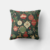 ヴィンテージクリスマス応援パターン クッション (裏面)