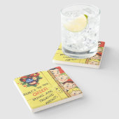 ヴィンテージクリスマス応援 ストーンコースター (横)