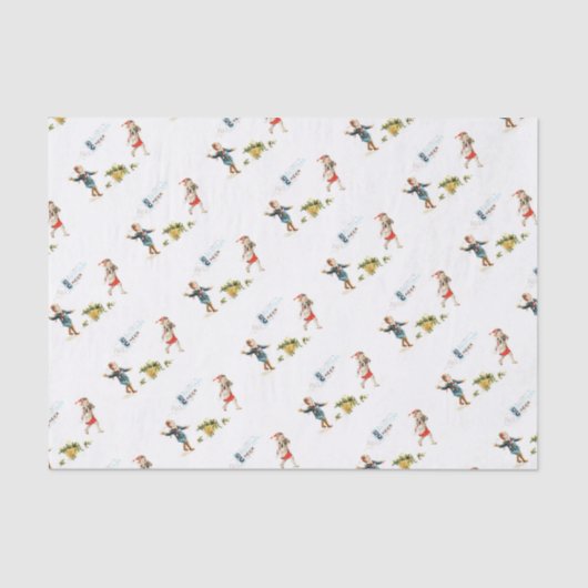 ヴィンテージクリスマス応援- Snowballおもしろい 薄葉紙 (正面)