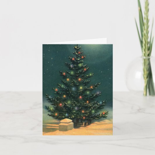 ヴィンテージクリスマス感謝 サンキューカード (正面)