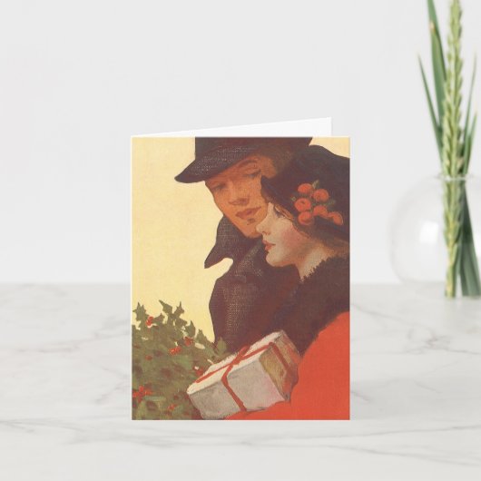 ヴィンテージクリスマス感謝 サンキューカード (正面)