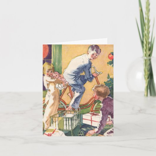 ヴィンテージクリスマス感謝 サンキューカード (正面)