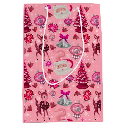 ヴィンテージクリスマス抱き枕 ミディアムペーパーバッグ (正面)