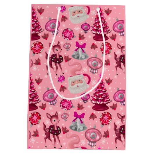 ヴィンテージクリスマス抱き枕 ミディアムペーパーバッグ (裏面)