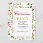 ヴィンテージクリスマス招待状 招待状 (正面/裏面)