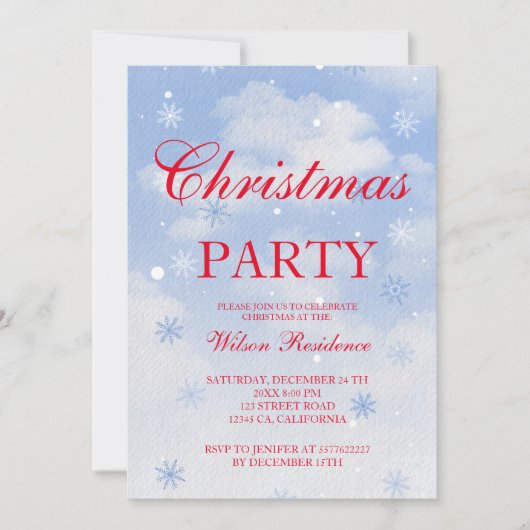 ヴィンテージクリスマス招待状 招待状 (正面)