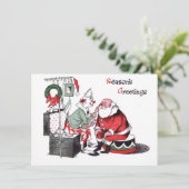 ヴィンテージクリスマス救済ピエロサンタクロース シーズンカード (スタンド正面)