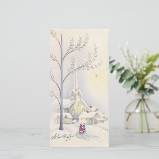ヴィンテージクリスマス教会 シーズンカード (スタンド正面)