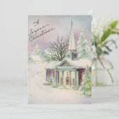 ヴィンテージクリスマス教会 シーズンカード (スタンド正面)