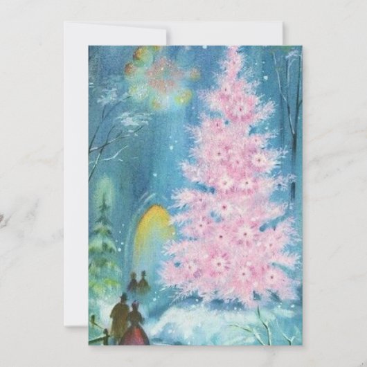 ヴィンテージクリスマス教会 シーズンカード (正面)