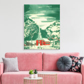 ヴィンテージクリスマス教会、冬の雪景色 キャンバスプリント (インサイチュ (リビング))