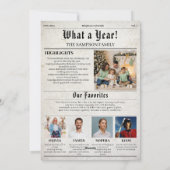 ヴィンテージクリスマス新聞フォトニュースレター シーズンカード (裏面)