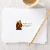 ヴィンテージクリスマス旧世界サンタクロース ラベル (インサイチュ)