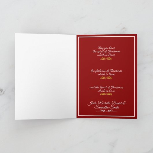 ヴィンテージクリスマス来O全ての忠実な美しい シーズンカード (内部)