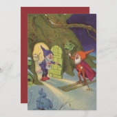 ヴィンテージクリスマス格言スノウスキー シーズンカード (正面/裏面)