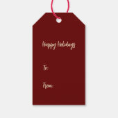 ヴィンテージクリスマス格言ホリデイ ギフトタグ (裏面)