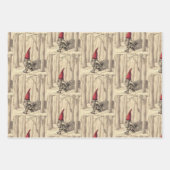 ヴィンテージクリスマス格言ホリデイ ラッピングペーパーシート (正面)