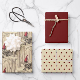 ヴィンテージクリスマス格言ホリデイ ラッピングペーパーシート