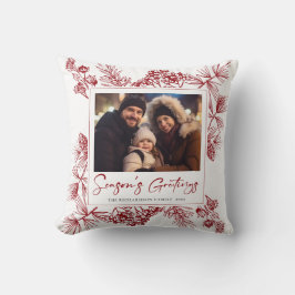 ヴィンテージクリスマス植物学 クッション