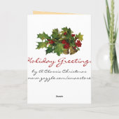 ヴィンテージクリスマス気味悪いサンタカード シーズンカード (裏面)