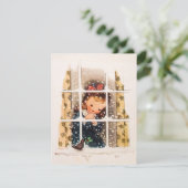 ヴィンテージクリスマス祈ガールの窓 シーズンカード (スタンド正面)