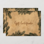 ヴィンテージクリスマス紙モアブランチギフトカード (正面/裏面)