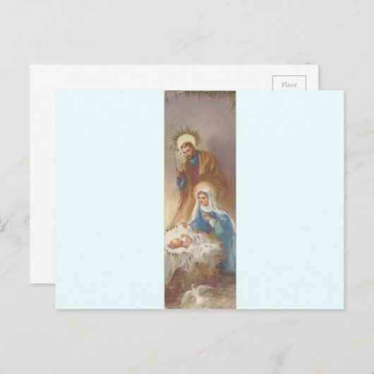 ヴィンテージクリスマス聖家族 シーズンポストカード (正面/裏面)