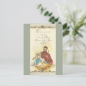 ヴィンテージクリスマス聖家族 シーズンポストカード (スタンド正面)